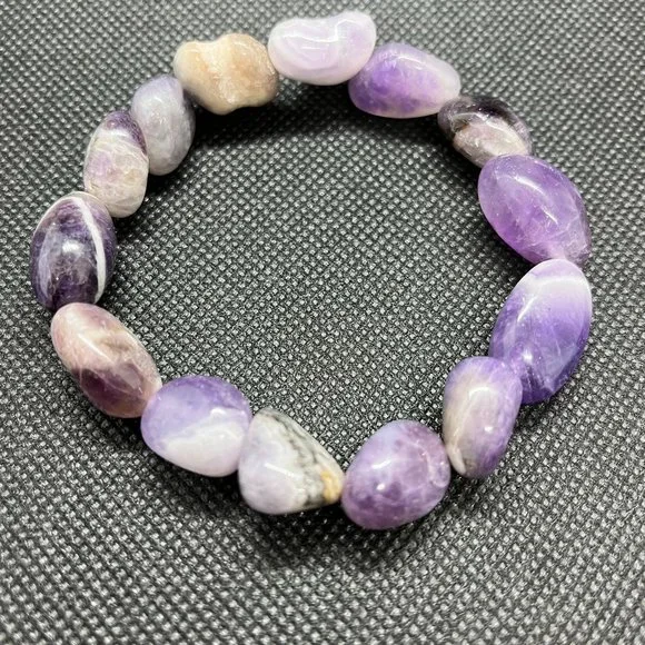 Amethyst Bracelet Chevron Handmade - Picture 4 of 6